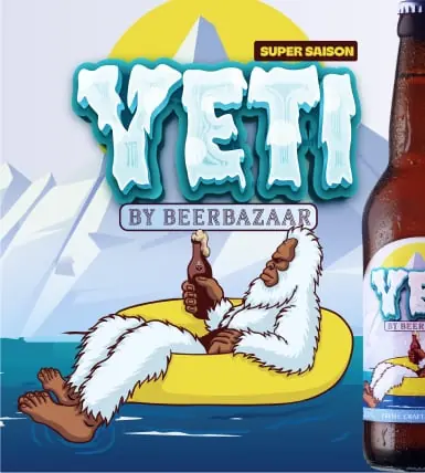 Beer label - Yeti on an ice floe