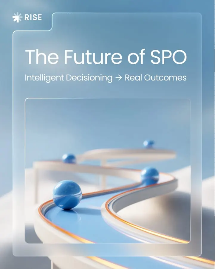 Rise social card - The Future of SPO, with a 3D track