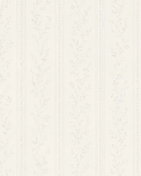Pale wallpaper study, a fine floral stripe
